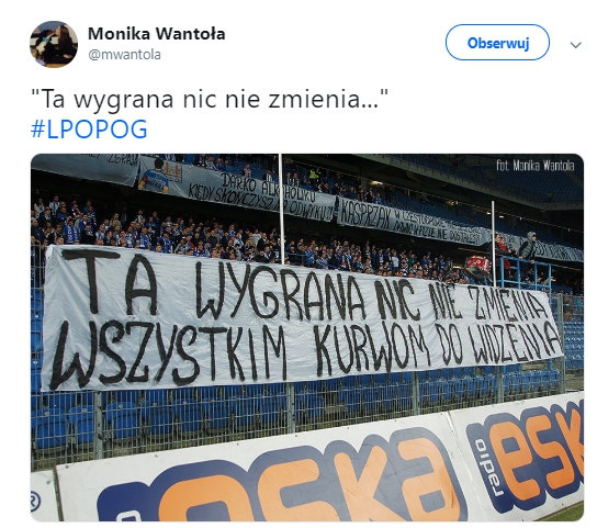 Mimo wygranej kibice Lecha wciąż niezadowoleni... :D